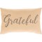 Tiwari Home 20" Brown "Grateful" Printed with Knife Edge Rectangular Throw Pillow Cover